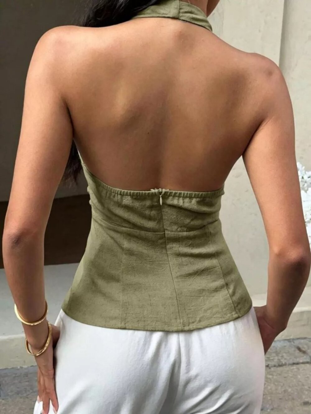 Halter Neck Buckle Tank - Picture 5 of 5